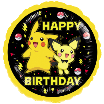 Standard Pokemon Hbd Foil Balloon S60 Packaged 43 Cm : Amscan Europe